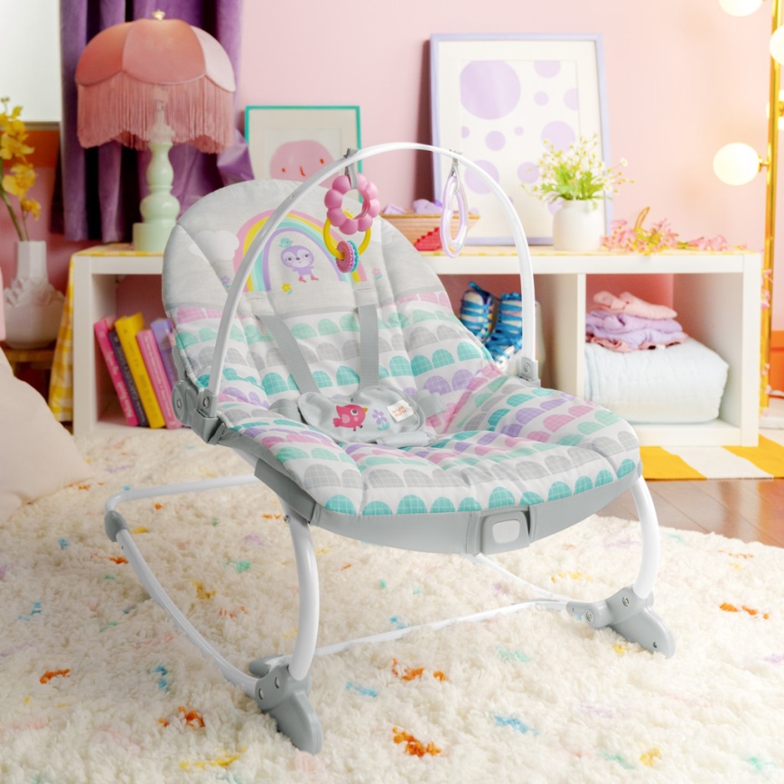Bright Starts - Vibrerend wipstoeltje voor baby's ROSY RAINBOW 1xLR14