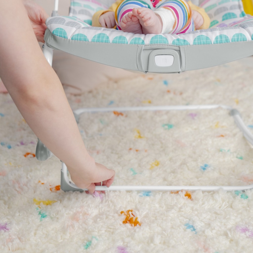Bright Starts - Vibrerend wipstoeltje voor baby's ROSY RAINBOW 1xLR14