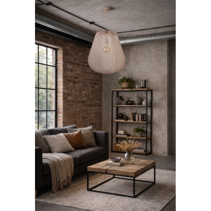 Brilagi - ARVEN LED-hanglamp aan snoer 1xE27/8W/230V Ø 37 cm beige