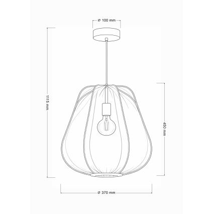 Brilagi - ARVEN LED-hanglamp aan snoer 1xE27/8W/230V Ø 37 cm beige