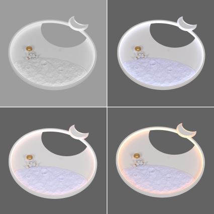 Brilagi - LED-dimbare plafondlamp voor kinderkamer ASTRO LED/20W/230V Ø 50 cm 3000-6000K astronaut + afstandsbediening