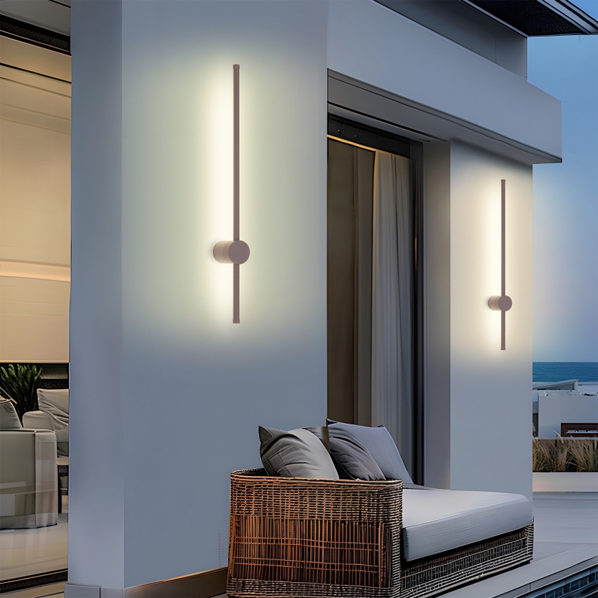 Brilagi - LED buitenwandlamp AURA LED/12W/230V 3000K IP54 65 cm bruin CRI 90