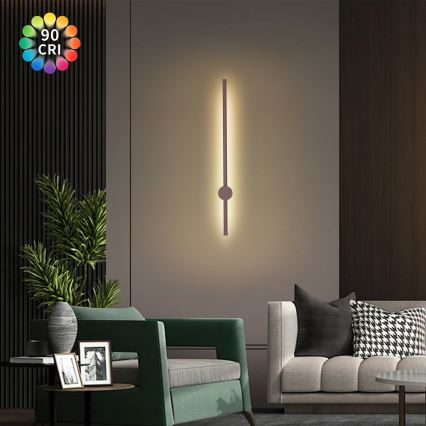 Brilagi - LED buitenwandlamp AURA LED/12W/230V 3000K IP54 65 cm bruin CRI 90