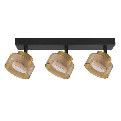 Brilagi - LED RGB+CCT dimbare spot AURA LUX 3xGX53/14W/230V 2700-6500K Wi-Fi Tuya zwart/goud