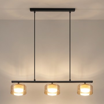 Brilagi - AURA LUX hanglamp aan kabel 3xGX53/30W/230V zwart/goud