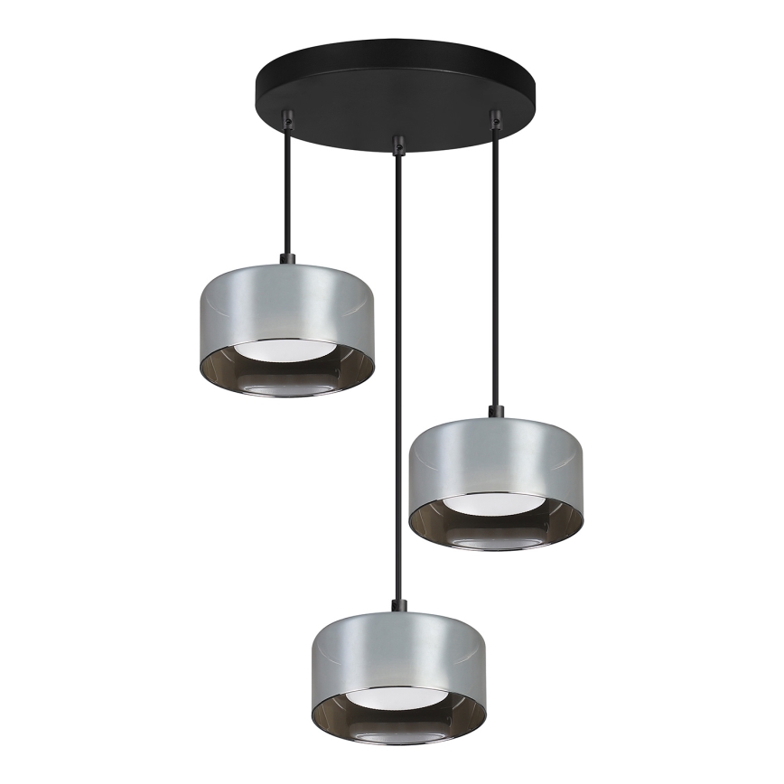 Brilagi - LED RGB+CCT dimbare hanglamp met kabel AURA LUX 3xGX53/14W/230V 2700-6500K Wi-Fi Tuya zwart/rook