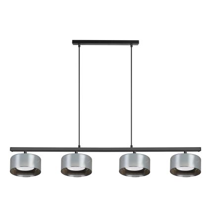 Brilagi - LED RGB+CCT dimbare hanglamp aan kabel AURA LUX 4xGX53/14W/230V 2700-6500K Wi-Fi Tuya zwart/rookglas
