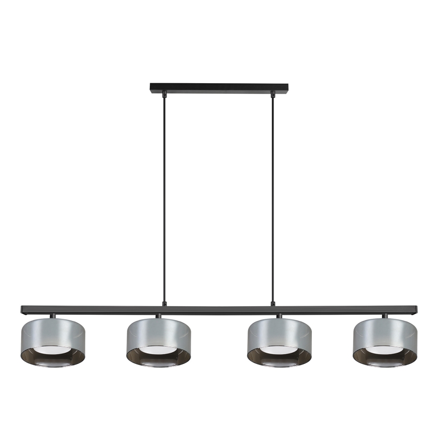Brilagi - LED RGB+CCT dimbare hanglamp aan kabel AURA LUX 4xGX53/14W/230V 2700-6500K Wi-Fi Tuya zwart/rookglas