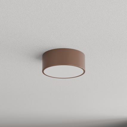 Brilagi - Plafondlamp voor badkamer met bewegings- en schemersensor CLARE 1xE27/24W/230V Ø 20 cm bruin IP54