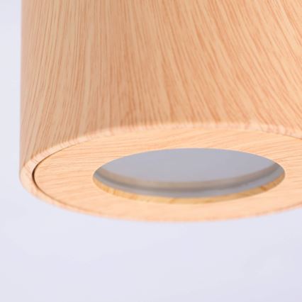 BRILAGI - Badkamer spot MIA 1xGU10/30W/230V 84x80 mm eiken decor IP44