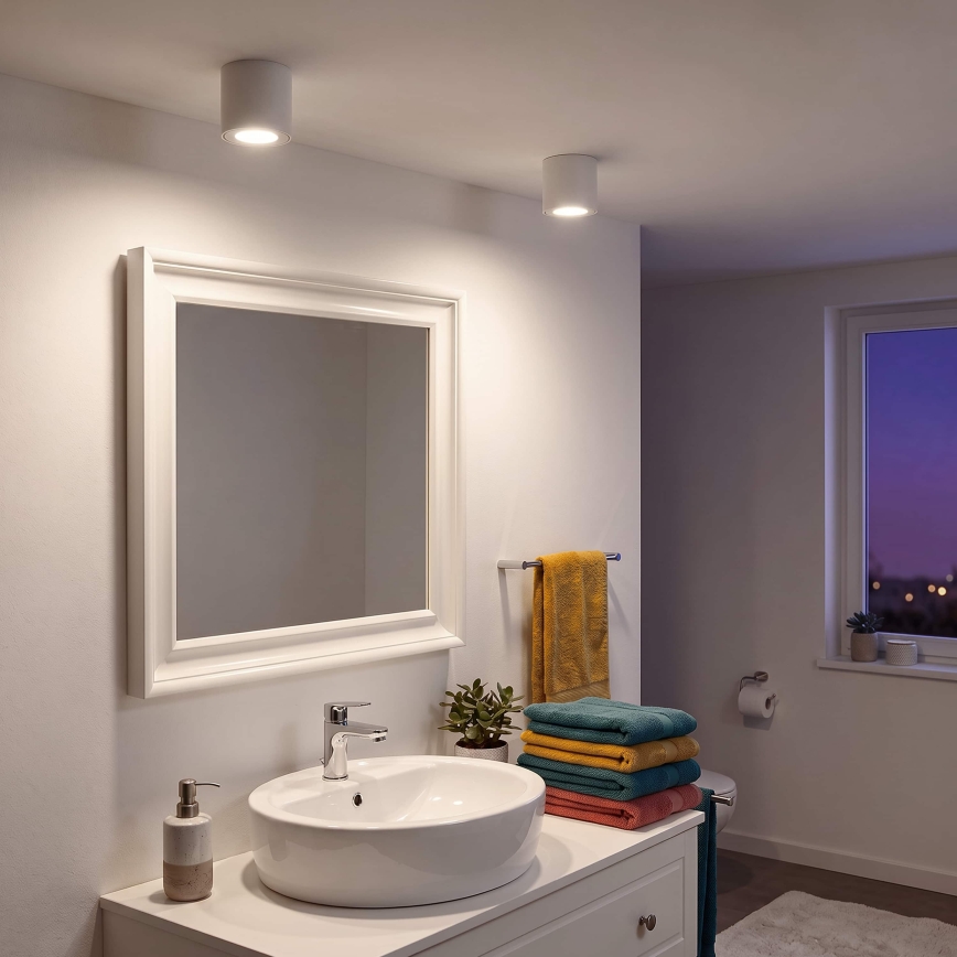 BRILAGI - Badkamer spot MIA 1xGU10/30W/230V 84x80 mm wit IP54