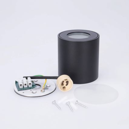 BRILAGI - Badkamer spot MIA 1xGU10/30W/230V 84x80 mm zwart IP54