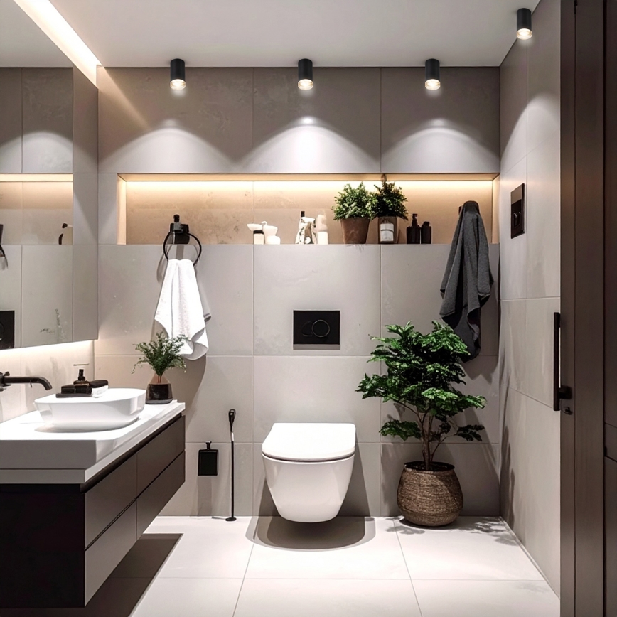 Brilagi - Badkamer spot SELE 1xGU10/30W/230V IP44 zwart