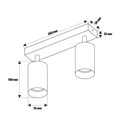 Brilagi - Badkamer spot SELE 2xGU10/30W/230V IP44 glanzend chroom