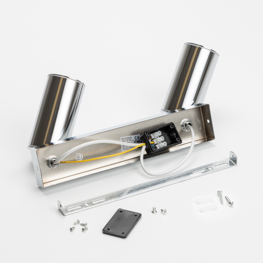 Brilagi - Badkamer spot SELE 2xGU10/30W/230V IP44 glanzend chroom