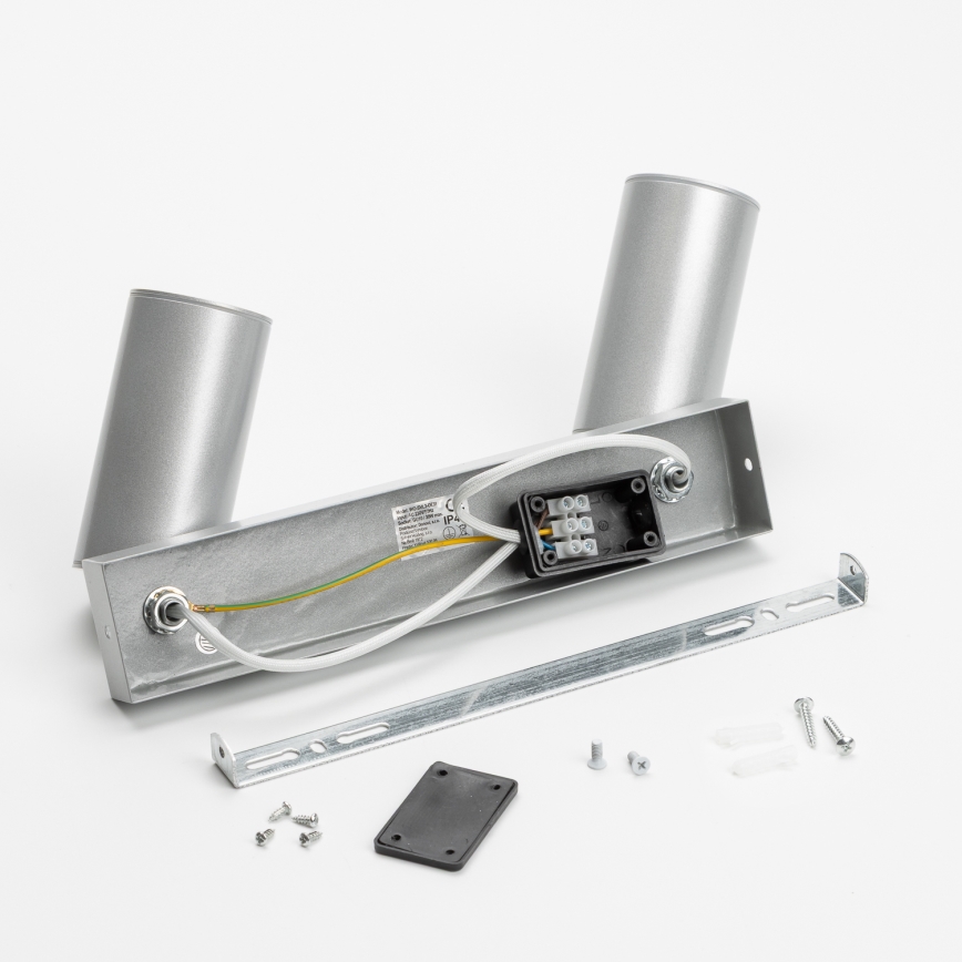 Brilagi - Badkamer spot SELE 2xGU10/30W/230V IP44 zilver