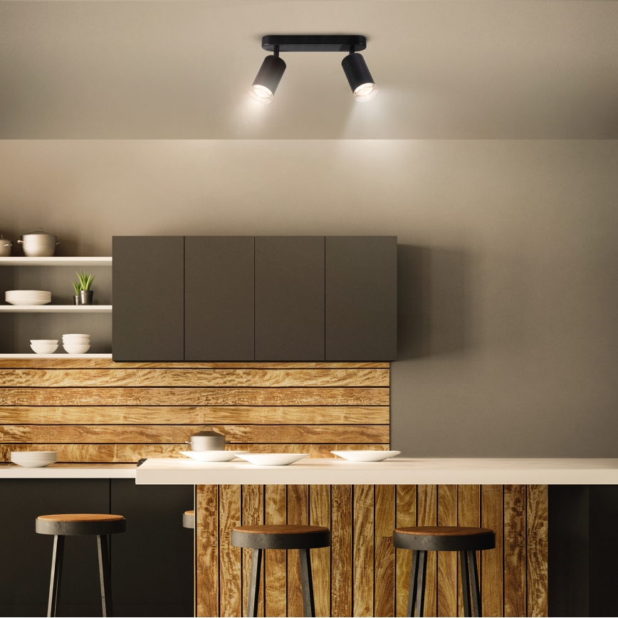 Brilagi - Badkamer spot SELE 2xGU10/30W/230V IP44 zwart