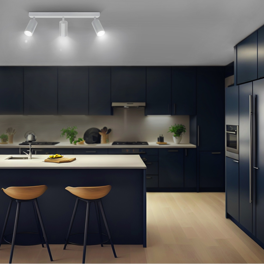 Brilagi - Badkamer spot SELE 3xGU10/30W/230V IP44 zilver