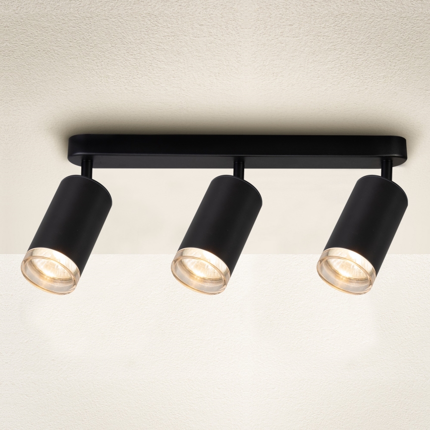 Brilagi - Badkamer spot SELE 3xGU10/30W/230V IP44 zwart