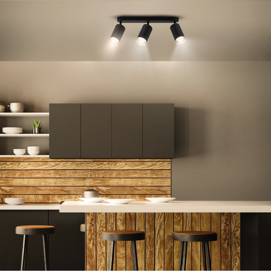 Brilagi - Badkamer spot SELE 3xGU10/30W/230V IP44 zwart