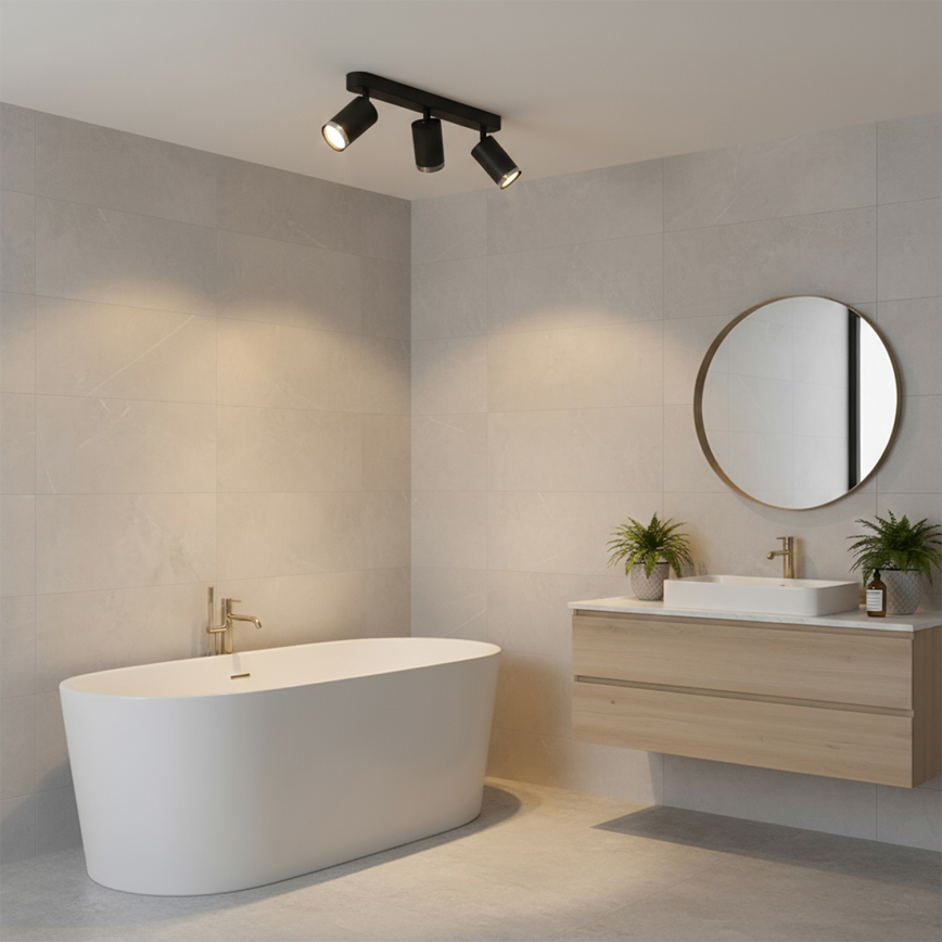 Brilagi - Badkamer spot SELE 3xGU10/30W/230V IP44 zwart