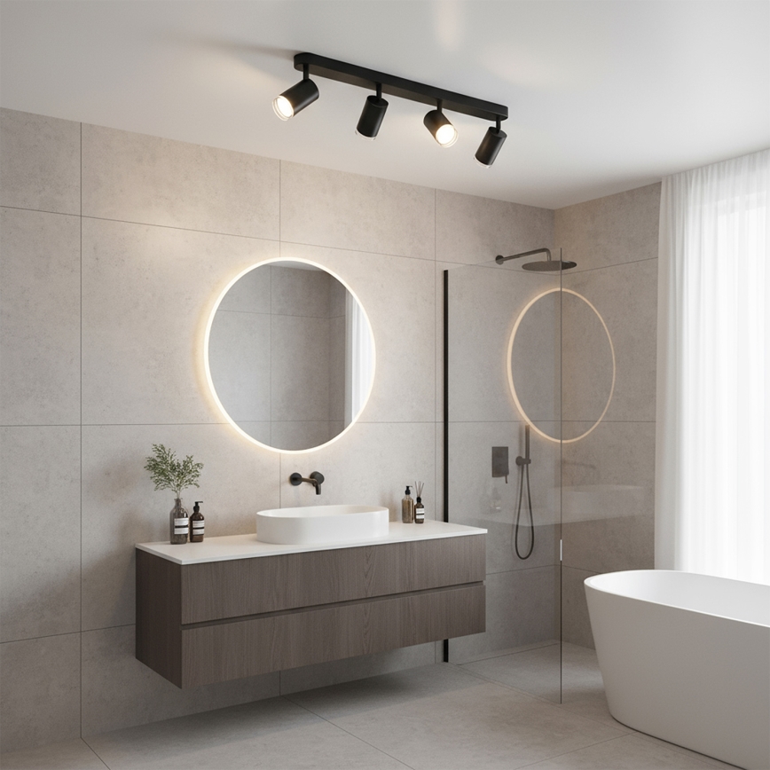 Brilagi - Badkamer spot SELE 4xGU10/30W/230V IP44 zwart