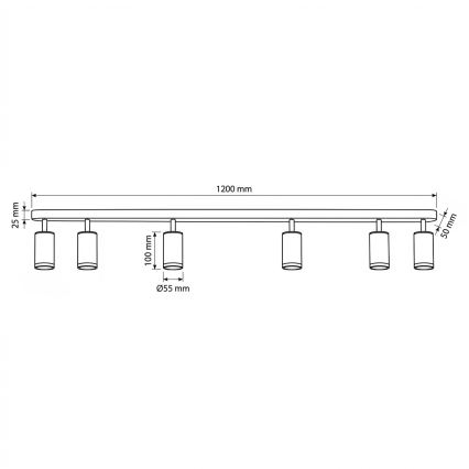 Brilagi - Badkamer spot SELE 6xGU10/30W/230V IP44 wit