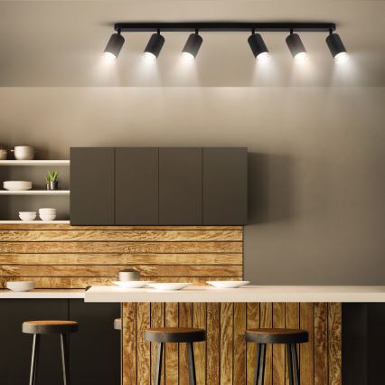 Brilagi - Badkamer spot SELE 6xGU10/30W/230V IP44 zwart