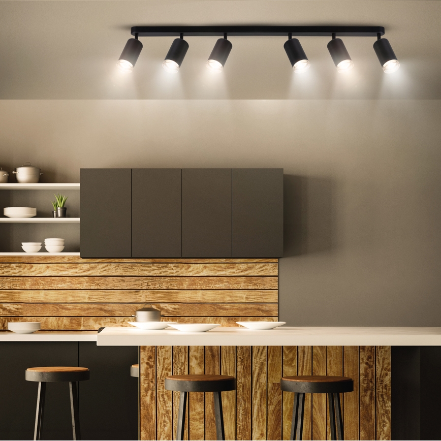 Brilagi - Badkamer spot SELE 6xGU10/30W/230V IP44 zwart