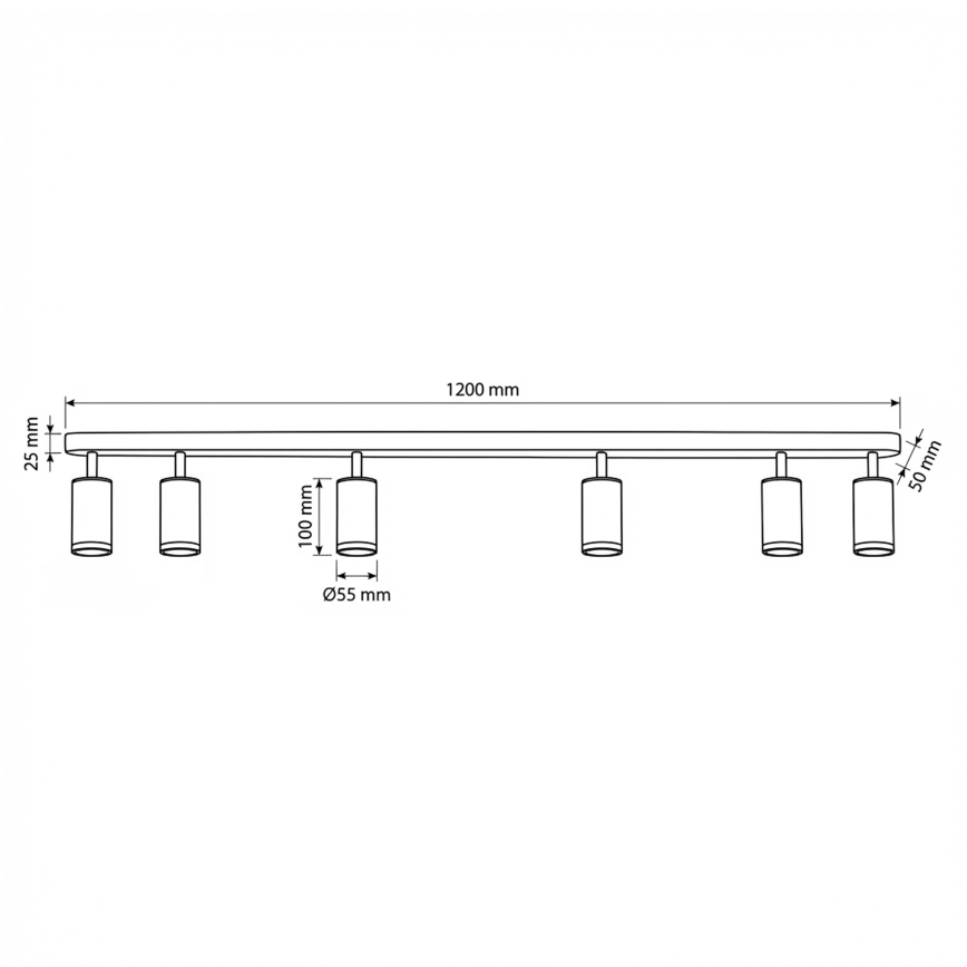 Brilagi - Badkamer spot SELE 6xGU10/30W/230V IP44 zwart
