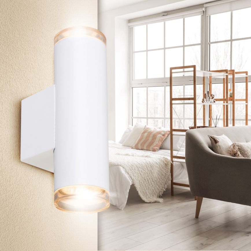 Brilagi - Badkamer wandspot SELE AQUA 2xGU10/30W/230V IP44 wit