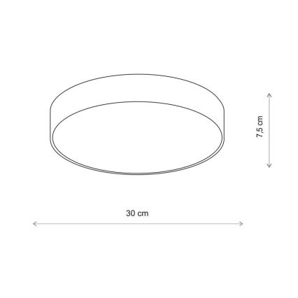 Brilagi - Plafondlamp voor badkamer met sensor CLARE 2xE27/24W/230V Ø 30 cm IP54 beige