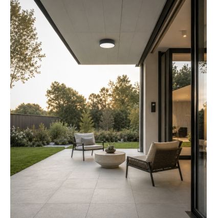 Brilagi - Plafondlamp voor de badkamer CLARE 4xE27/24W/230V Ø 50 cm antraciet IP54