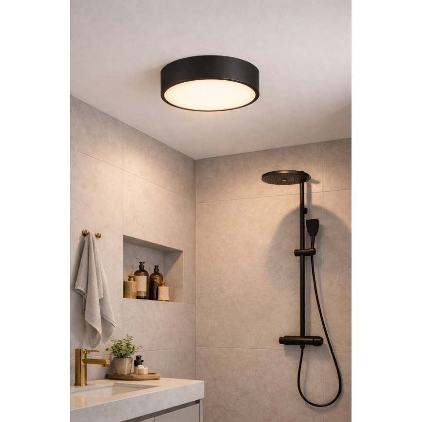 Brilagi - Badkamerplafondlamp POOL 2xE27/15W/230V Ø 30 cm IP54 zwart