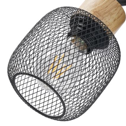 Brilagi - BASKLITE spotlamp 3xE27/15W/230V rubberhout/zwart