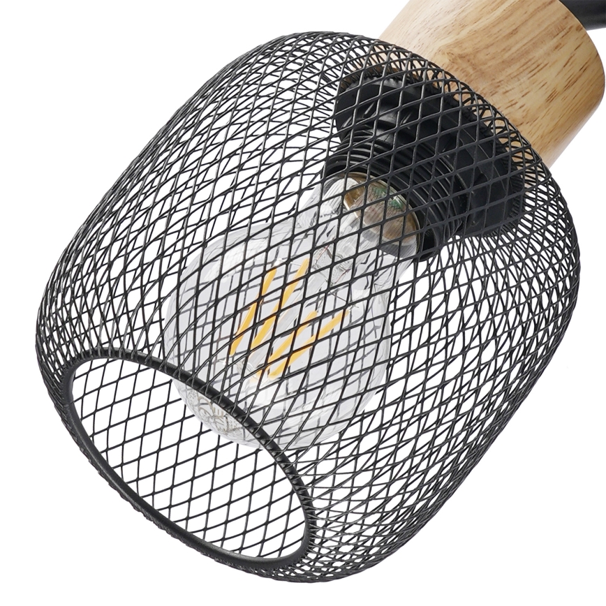 Brilagi - BASKLITE spotlamp 3xE27/15W/230V rubberhout/zwart