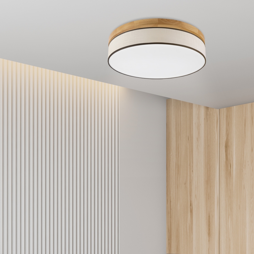 Brilagi - BELLADONNA LED Plafondlamp LED/36W/230V Ø 50 cm crème/eik