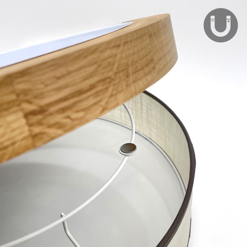 Brilagi - BELLADONNA LED Plafondlamp LED/36W/230V Ø 50 cm crème/eik