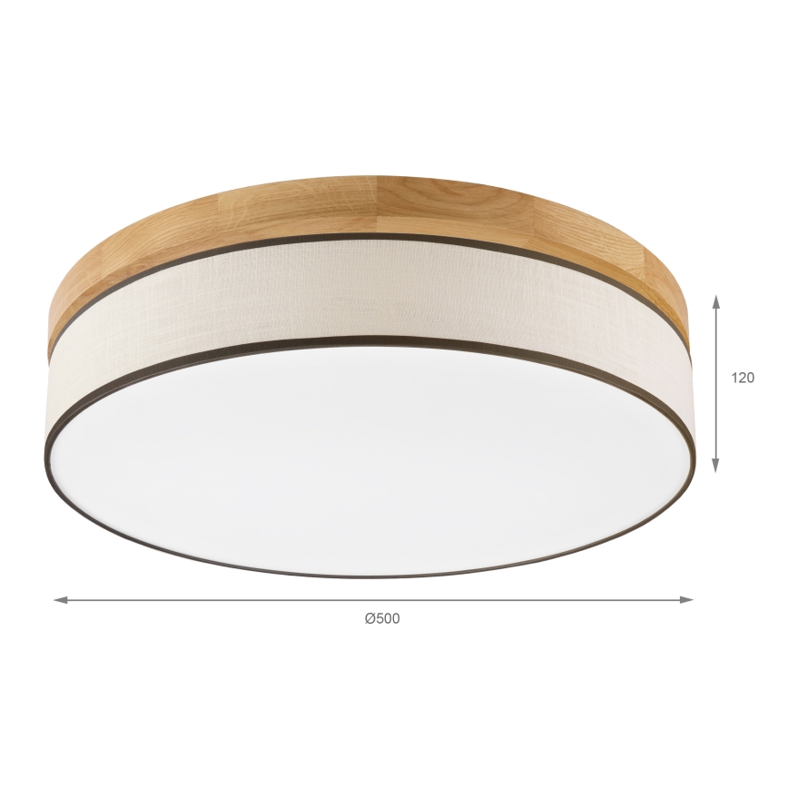 Brilagi - BELLADONNA LED Plafondlamp LED/36W/230V Ø 50 cm crème/eik