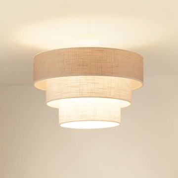 Brilagi - Bevestigde hanglamp ALASKA LUNETA 1xE27/15W/230V diameter 45 cm grijs/crème