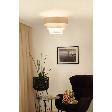 Brilagi - Bevestigde hanglamp ALASKA LUNETA 1xE27/15W/230V diameter 45 cm grijs/crème