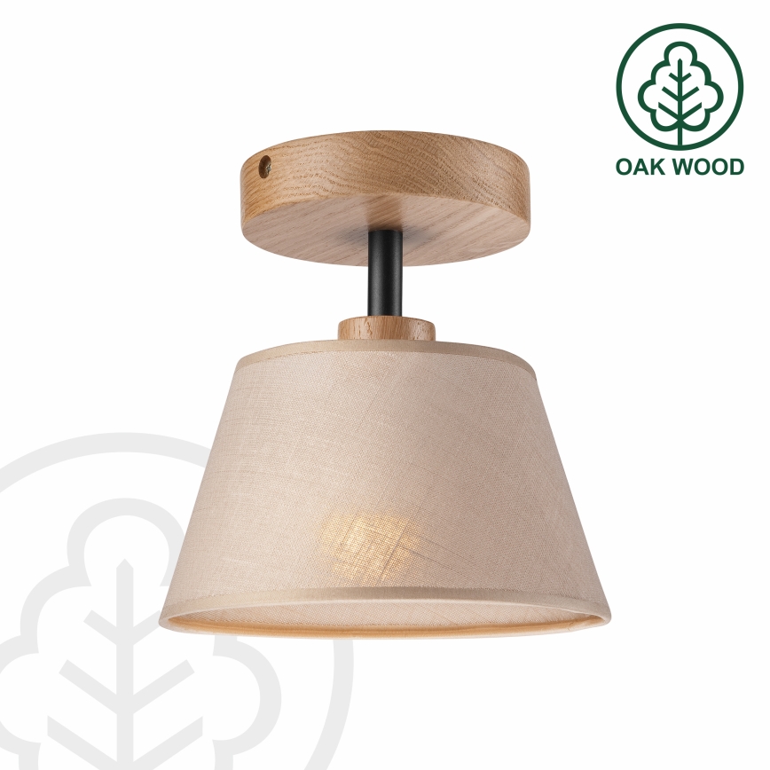 Brilagi - Bevestigde hanglamp ANTHONY 1xE14/60W/230V eiken/beige
