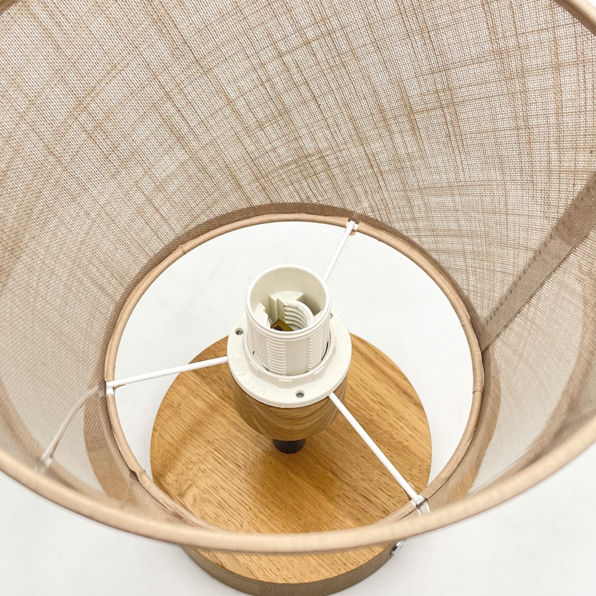 Brilagi - Bevestigde hanglamp ANTHONY 1xE14/60W/230V eiken/beige