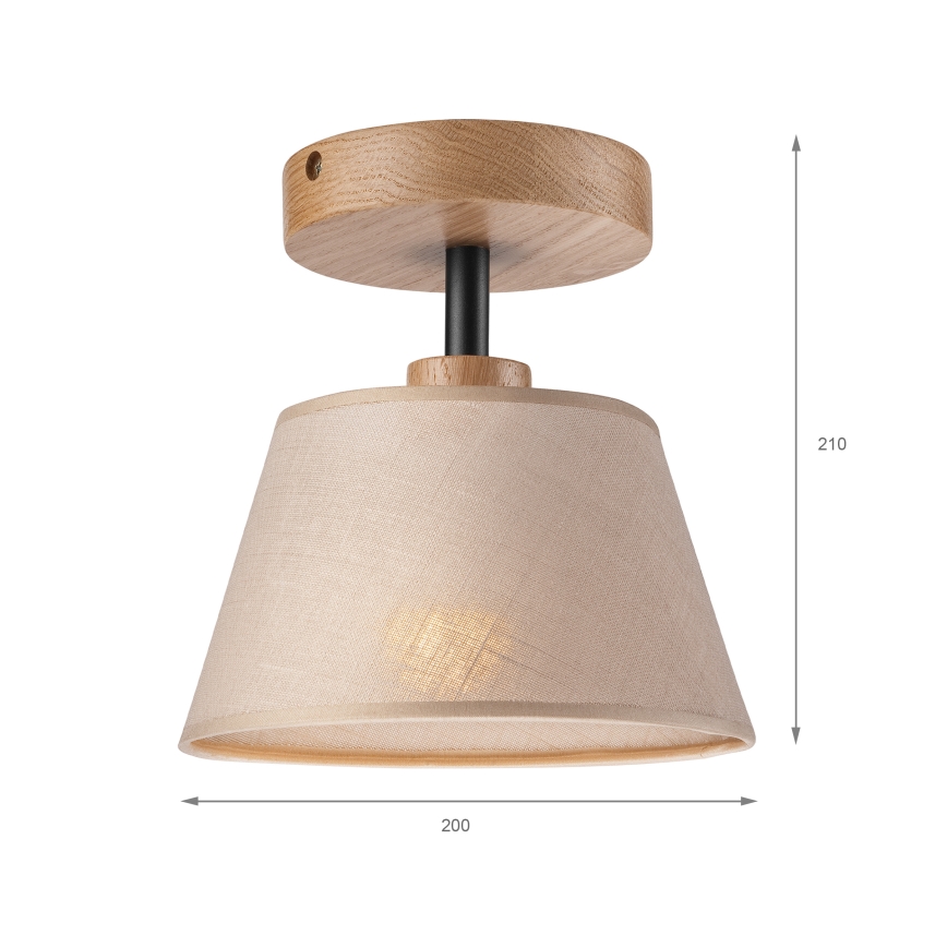 Brilagi - Bevestigde hanglamp ANTHONY 1xE14/60W/230V eiken/beige