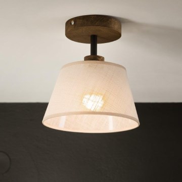 Brilagi - Bevestigde hanglamp ANTHONY 1xE14/60W/230V eiken/beige
