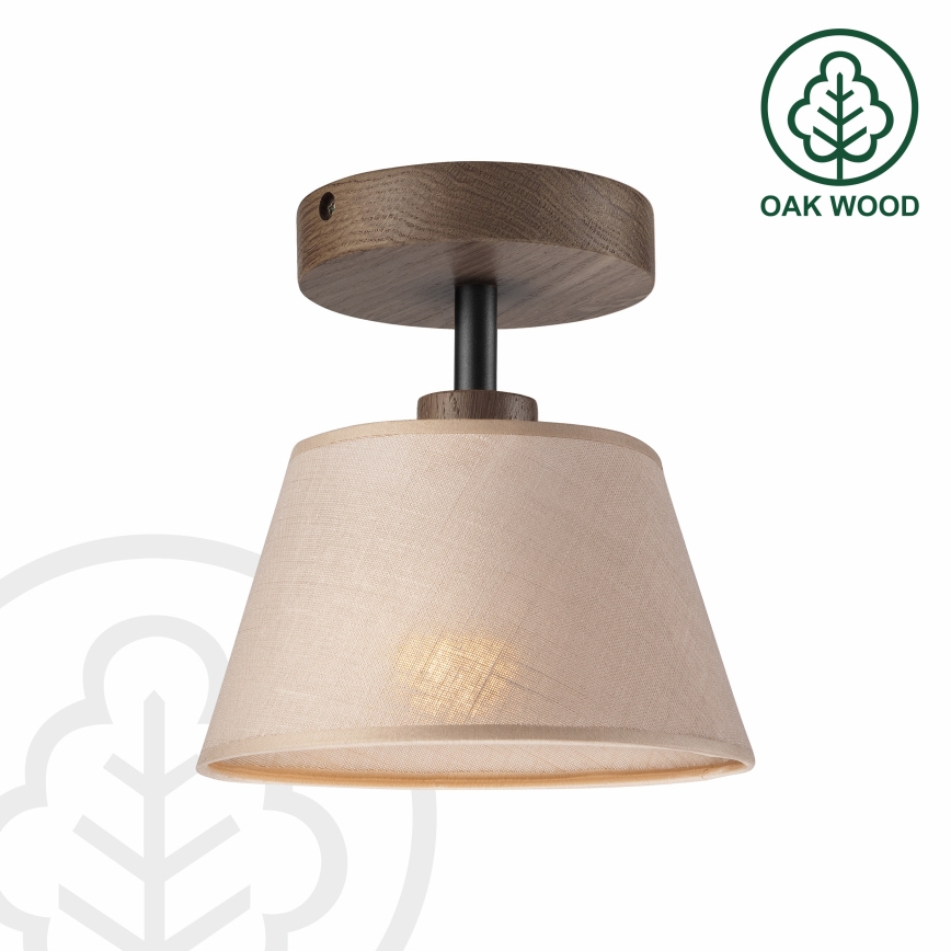 Brilagi - Bevestigde hanglamp ANTHONY 1xE14/60W/230V eiken/beige