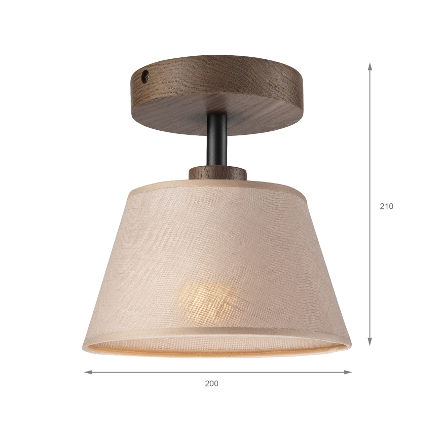 Brilagi - Bevestigde hanglamp ANTHONY 1xE14/60W/230V eiken/beige