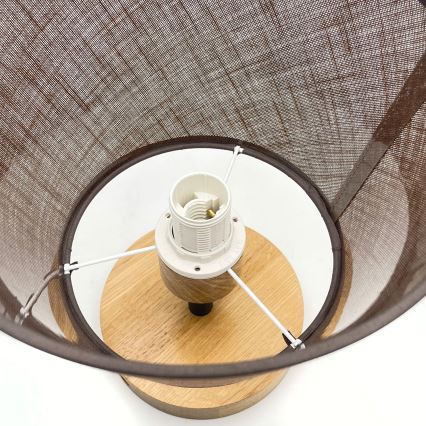 Brilagi - Bevestigde hanglamp ANTHONY 1xE14/60W/230V eiken/bruin