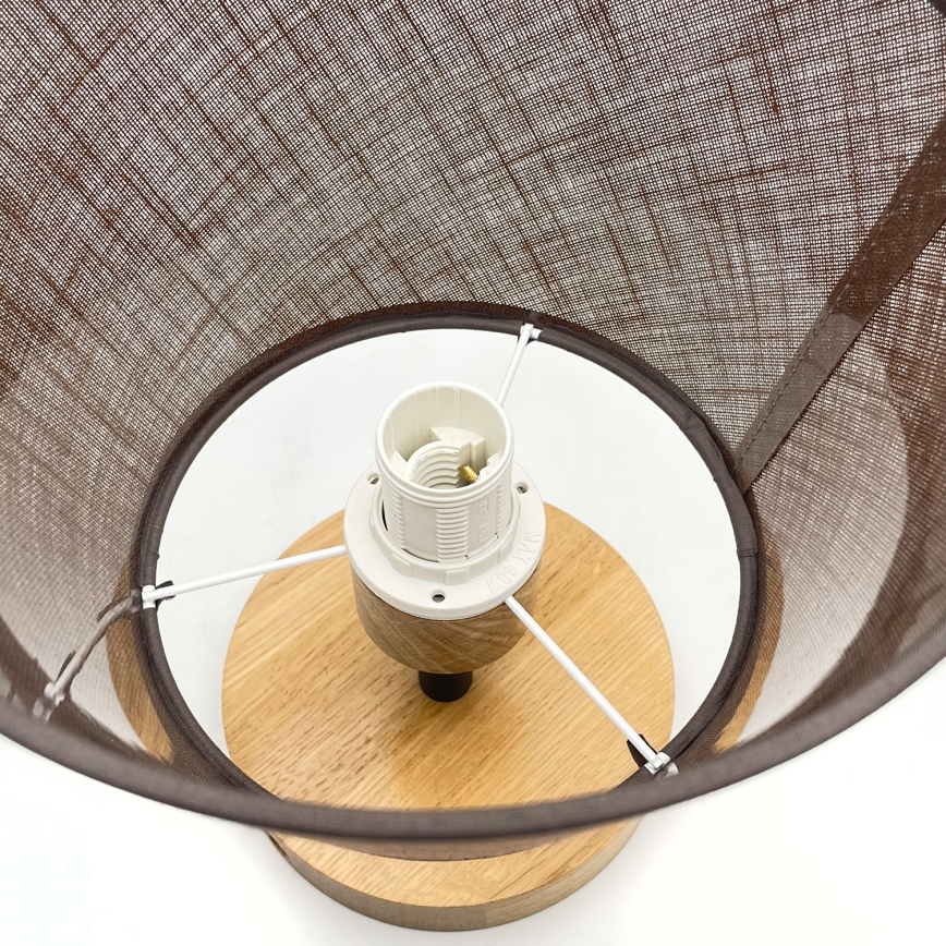 Brilagi - Bevestigde hanglamp ANTHONY 1xE14/60W/230V eiken/bruin
