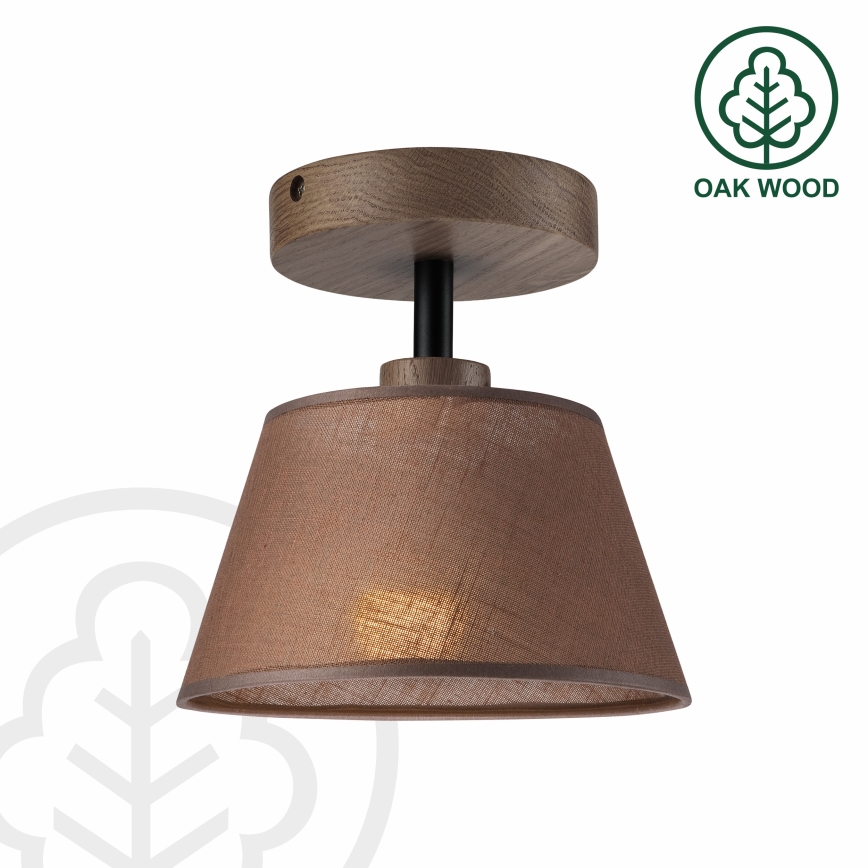Brilagi - Bevestigde hanglamp ANTHONY 1xE14/60W/230V eiken/bruin